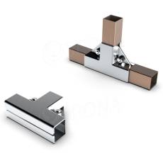 PRIMO 25, spojka vonkajšia trojcestná T, chróm