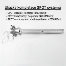 SPOT 25, úchyt do panelu guľatý s priechodkou pre kábel, mat chróm