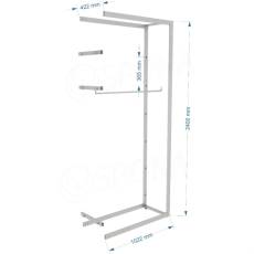 BIGSHOP KIT 04E, 1022 x 442 x 2400 x 365 mm, matná biela