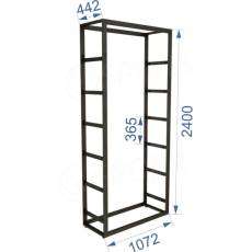 BIGSHOP KIT 05, 1072 x 442 x 2400 x 365 mm, matná čierna