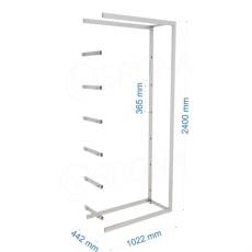 BIGSHOP KIT 05E, 1022 x 442 x 2400 x 365 mm, matná biela