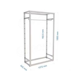 BIGSHOP KIT 07, 1072 x 442 x 1850 x 182,5 mm, matná čierna