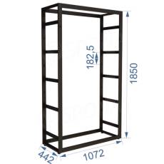 BIGSHOP KIT 08, 1072 x 442 x 1850 x 182,5 mm, matná čierna