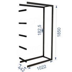 BIGSHOP KIT 08E, 1022 x 442 x 1850 x 182,5 mm, matná čierna