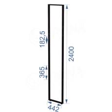 BIGSHOP rám, 442 x 2400 x 182,5/365 mm, matná čierna