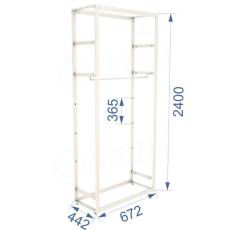 BIGSHOP KIT 04A, 672 x 442 x 2400 x 365 mm, matná biela