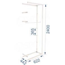 BIGSHOP KIT 04EA, 622 x 442 x 2400 x 365 mm, matná biela