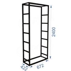 BIGSHOP KIT 05A, 672 x 442 x 2400 x 365 mm, matná čierna