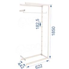 BIGSHOP KIT 07EA, 622 x 442 x 1850 x 182,5 mm, matná biela