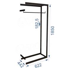 BIGSHOP KIT 07EA, 622 x 442 x 1850 x 182,5 mm, matná čierna