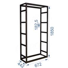 BIGSHOP KIT 08, 672 x 442 x 1850 x 182,5 mm, matná čierna