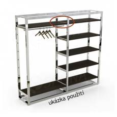 BIGSHOP stredový držiak police, 400 mm, antracit