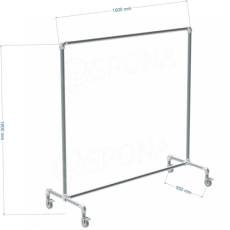 Záťažový štender IDROSHOP KIT 5, šírka 160 cm, výška 160 cm, pozink
