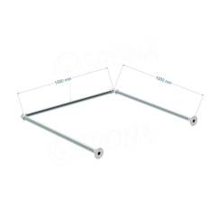 IDROSHOP, KIT 09 U-rampa 100 x 100 cm, pozink