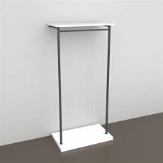 CUADRO, KIT 01A, 700 x 1460 x 400 mm, antracit, biele police