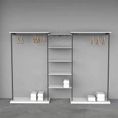 CUADRO, KIT 04A, 2540 x 1800 x 400 mm, antracit, biele police