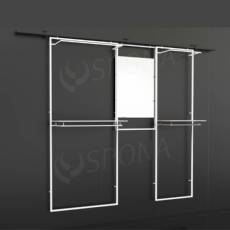 CUADRO, 9640A U-rampa 605 x 280 mm, chróm