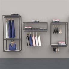 CUADRO, 9680C, rám police na stenu 942 x 392 x 300 mm, antracit