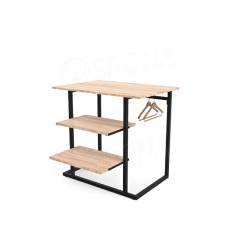 TRIPLO, 9381B KIT stolík s policami, 90 x 60 cm, výška 90 cm, čierny