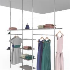 ROUND, stojka rozperná, výška 3000 mm, biela