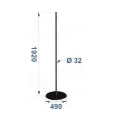 ROUND, stojka samostojná, výška 1920 mm, antracit