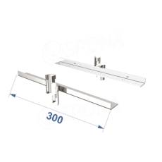 ROUND, pár držiakov políc, dĺžka 300 mm, biely