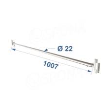 ROUND, pozdĺžna vešiaková tyč, dĺžka 900-1000 mm, antracit