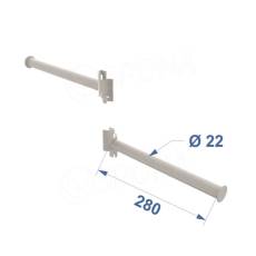 ROUND, pár rovných ramien, dĺžka 280 mm, biela