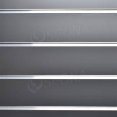 SLAT drážkový panel terminal 240 x 120 cm, 11 drážok, rozstup 10 cm, bez insertov, antracit