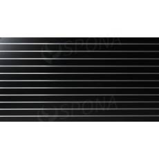 SLAT drážkový panel 240 x 120 cm, 11 drážok, rozstup 10 cm, bez insertov, čierny