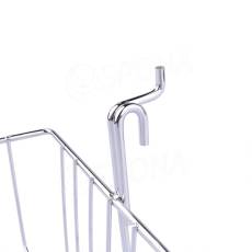 Košík drôtený univerzálny 600 x 300 x 100 mm, chróm, pre systémy SLAT a SIEŤ