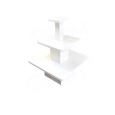 Gondola stredová, pyramída P 09/12, boky 90 cm, výška 117 cm, biela