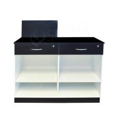 Pult BOX komplet predajný/pokladničný 122 x 93 x 65 cm, ľavý, biele + čierne LTD