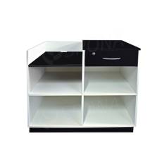 Pult BASIC 70 komplet pokladničný 98 x 93 x 71 cm, ľavý, biele + čierne LTD