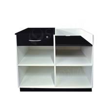 Pult BASIC 70 komplet pokladničný 98 x 93 x 71 cm, pravý, biele + čierne LTD