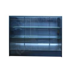 Vitrína presklená, 124x50x93 cm, MDF doska, čierna