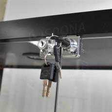 Vitrína Vitro-Al 101, 100x40x198 cm, čierna