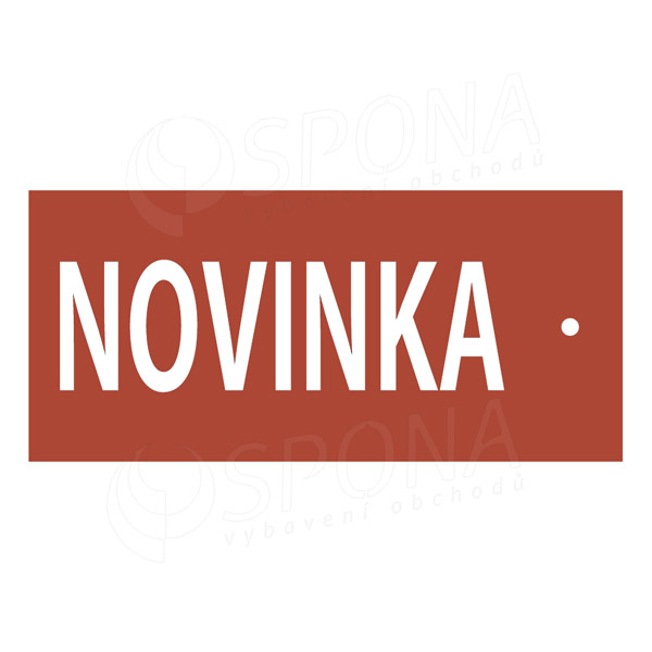 Papierové visačky, typ 50105, 105 x 48 mm, potlač "NOVINKA", červené, 100 ks
