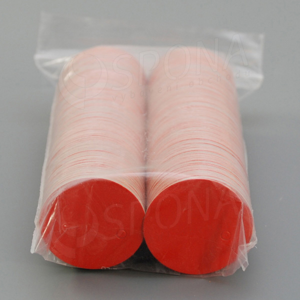 Papierové visačky DREAMER priemer 26 mm, červené, 250 ks
