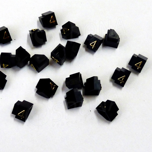 Cenovky Q 2D, 4 x 6 mm, náhradné číslo