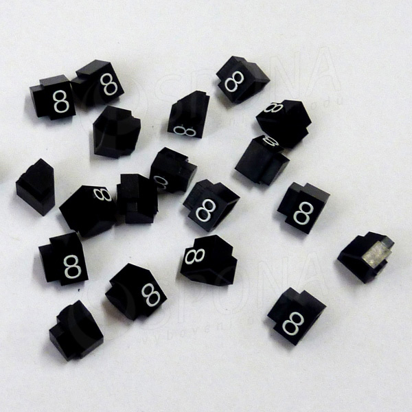 Cenovky Q 3D, 6 x 9 mm, náhradné číslo 