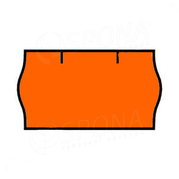 Etikety do klieští, typ CONTACT, zaoblené, 22 x 12 mm, oranžové, 1500 ks