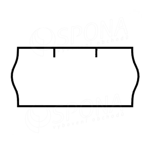 Etikety do klieští, typ CONTACT, zaoblené, odnímateľné, 26 x 12 mm, biele, 1500 ks