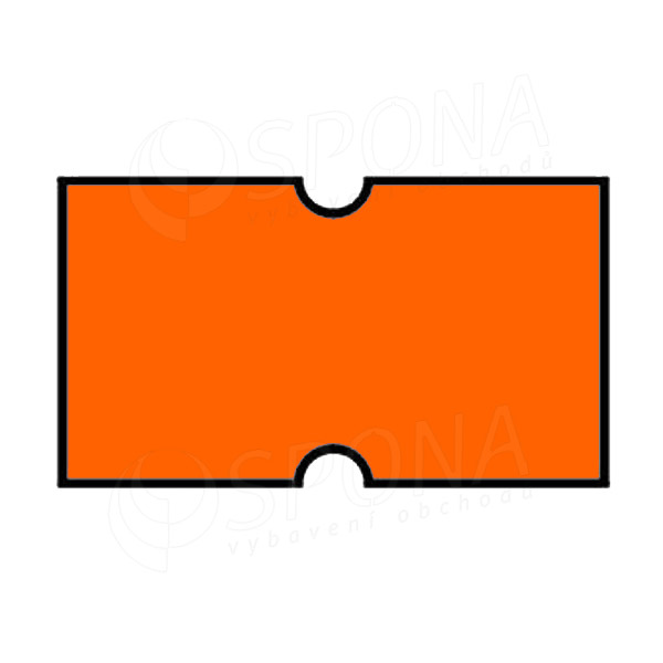 Etikety do klieští COLA-PLY, rovné, 22 x 12 mm, oranžové