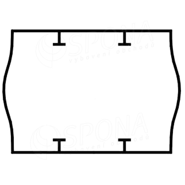 Etikety do klieští, typ START PRIX, zaoblené, 26 x 18 mm, biele, 1000 ks