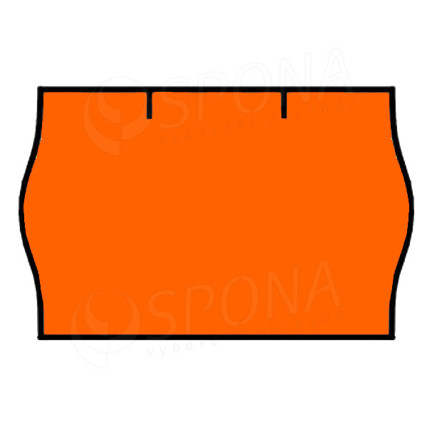 Etikety do klieští CONTACT, zaoblené, 25 x 16 mm, oranžové, 1125 ks