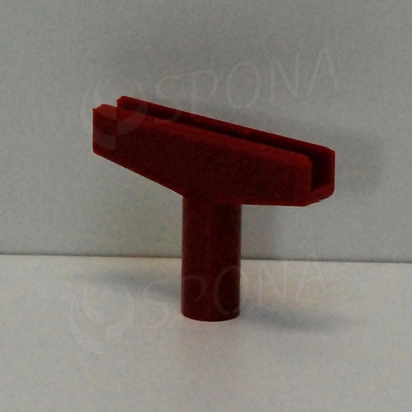 T-kus na vytvorenie stojanu, typ M, šírka 60 mm, červený