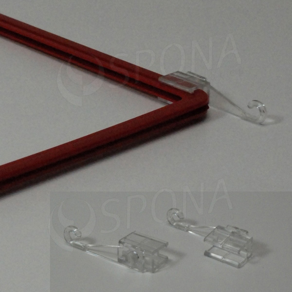 Záves na lanko pre rámček hrúbky 8 mm, priehľadný akrylát, pár