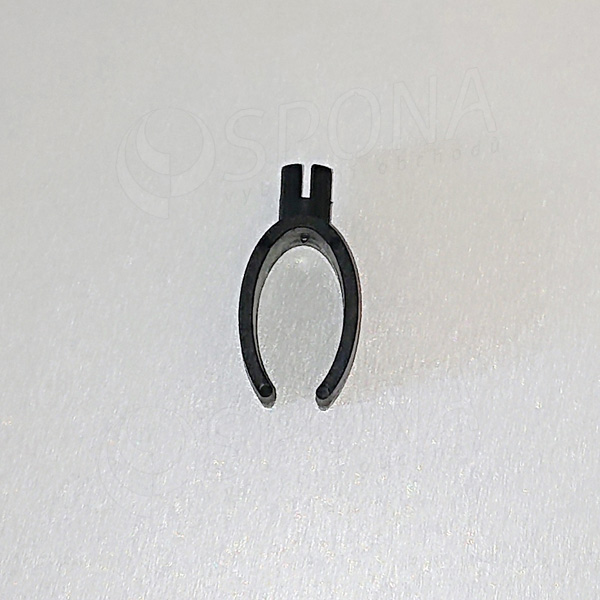 Plastový úchyt na oválnu tyč, typ KS 1, 20 x 35 mm, čierny