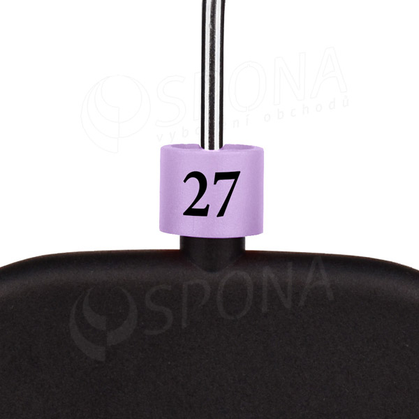 Minireitery, označenie "27", farba lila, čierna potlač, 25 ks